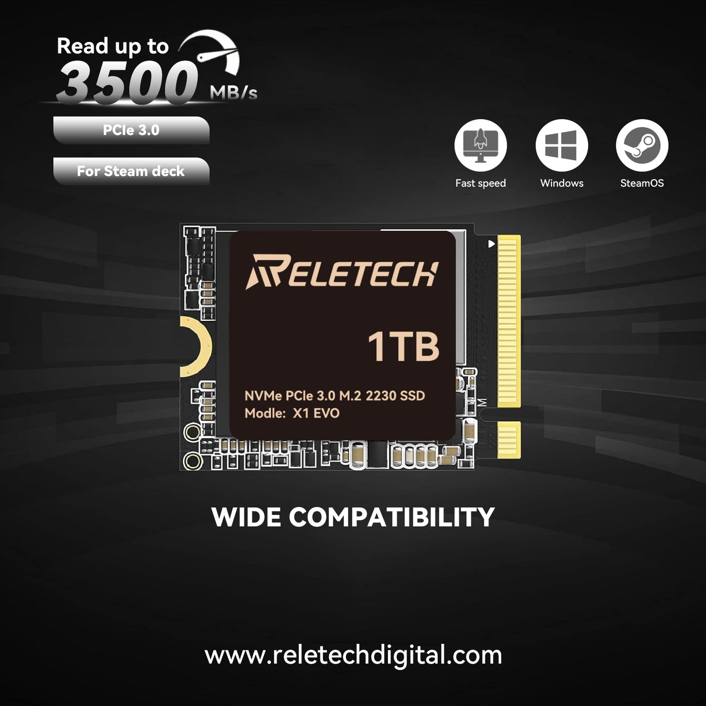 Reletech X1 EVO M.2 2230 PCle Gen3x4 NVMe SSD - Reletech AI Vision