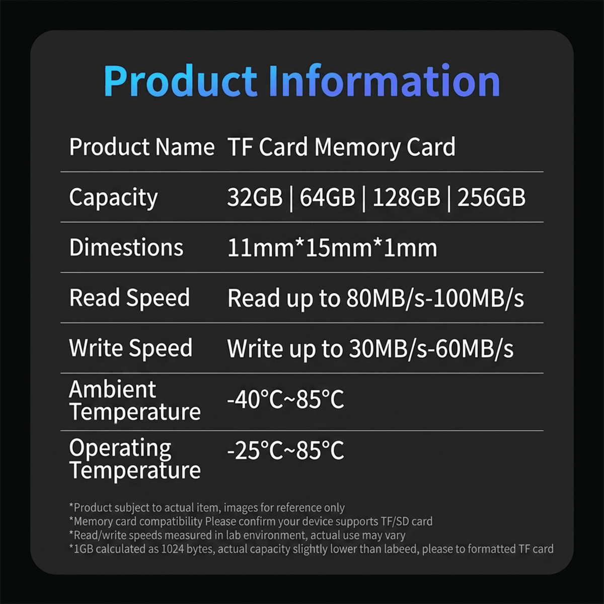U3 V30 A1 Blue Universal Car TF Card - Reletech AI Vision