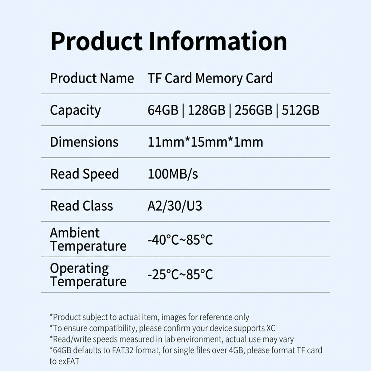 U3 V30 A2 TF Card For Phone Game Console - Reletech AI Vision