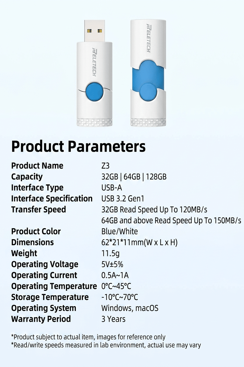 Z3 USB3.2 Computer Flash Drive - Reletech AI Vision