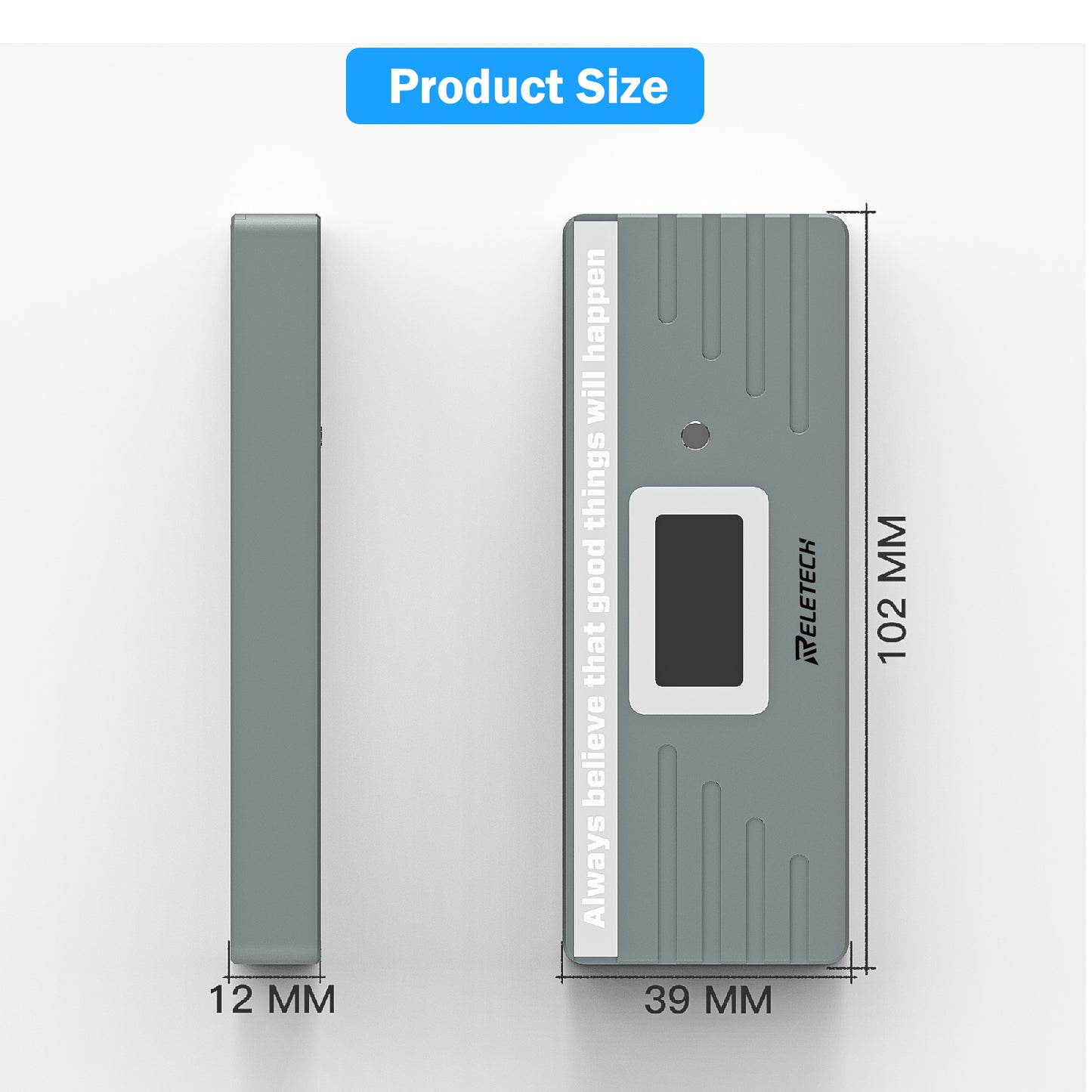 M.2 NVMe/SATA SSD Enclosure Gray WAVA II