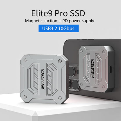 1TB Elite9 Pro Magnetic SSD, 1000MB/s, USB 3.2 Gen 2, 4K ProRes, For Laptop, PC, PS5, Gray - Reletech AI Vision