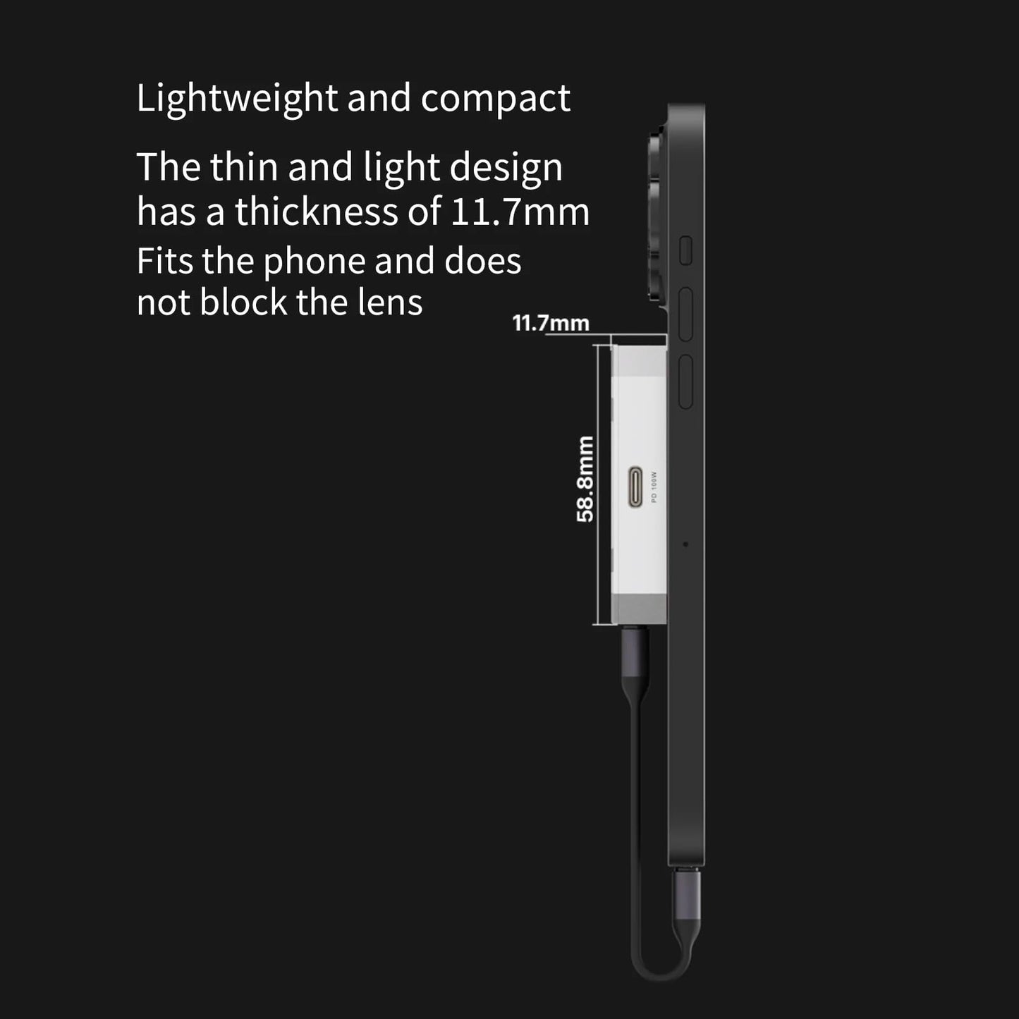 1TB Magnetic Portable SSD, 1000MB/s, USB 3.2, PD 100W, 4K ProRes, For iPhone 16/17 & Laptop, White - Reletech AI Vision