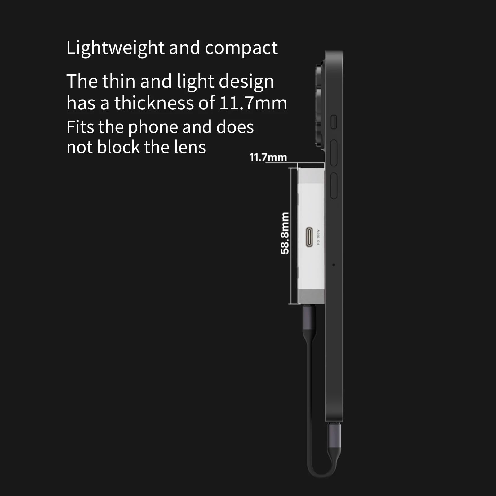 1TB Magnetic Portable SSD, 1000MB/s, USB 3.2, PD 100W, 4K ProRes, For iPhone 16/17 & Laptop, White - Reletech AI Vision