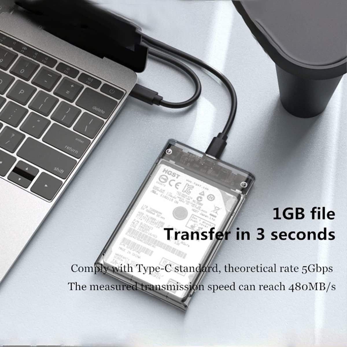 2.5" SATA to USB - C 3.1 Gen2 Hard Drive Enclosure - Reletech AI Vision