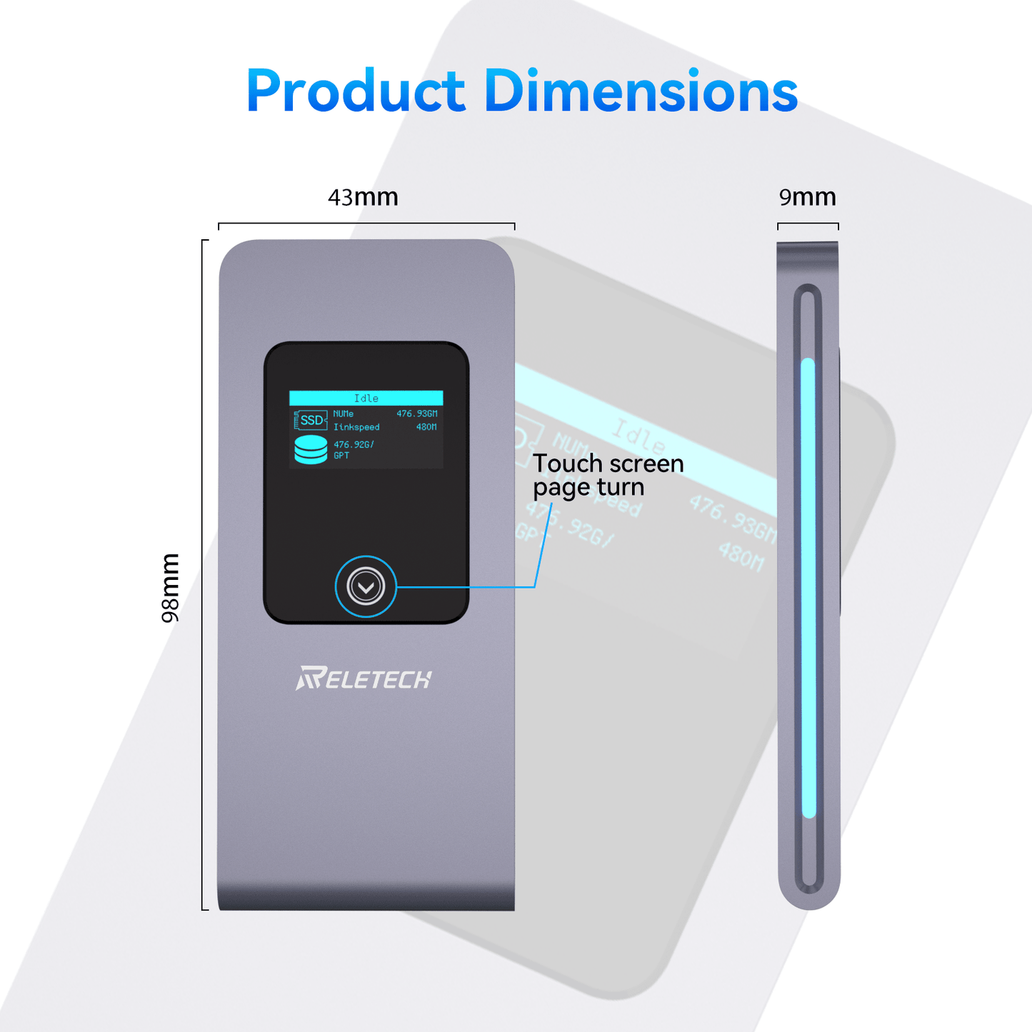 M.2 NVMe/SATA Dual Protocol SSD Enclosure Silver WAVA III - Reletech AI Vision