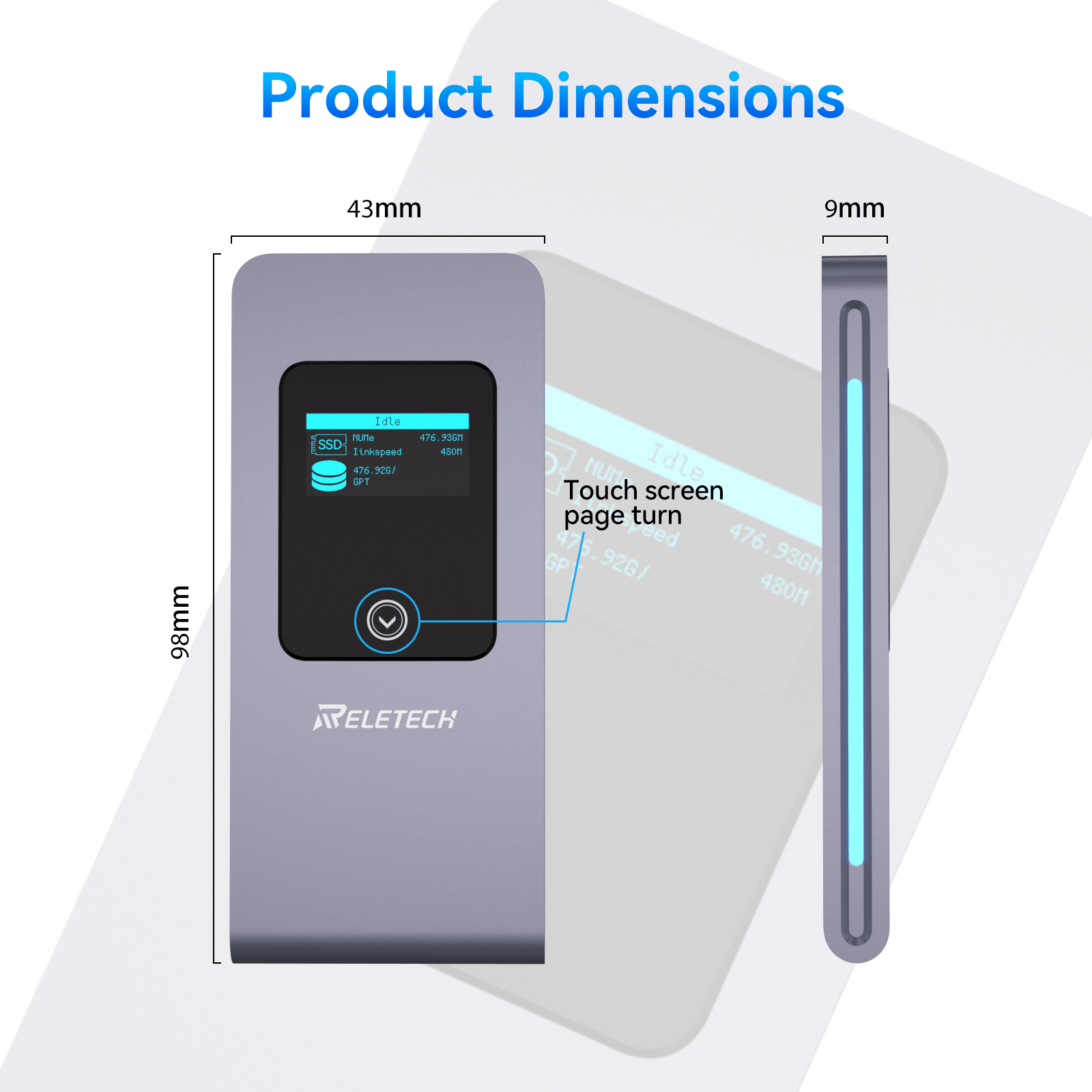 M.2 NVMe/SATA Dual Protocol SSD Enclosure Silver WAVA III - Reletech AI Vision