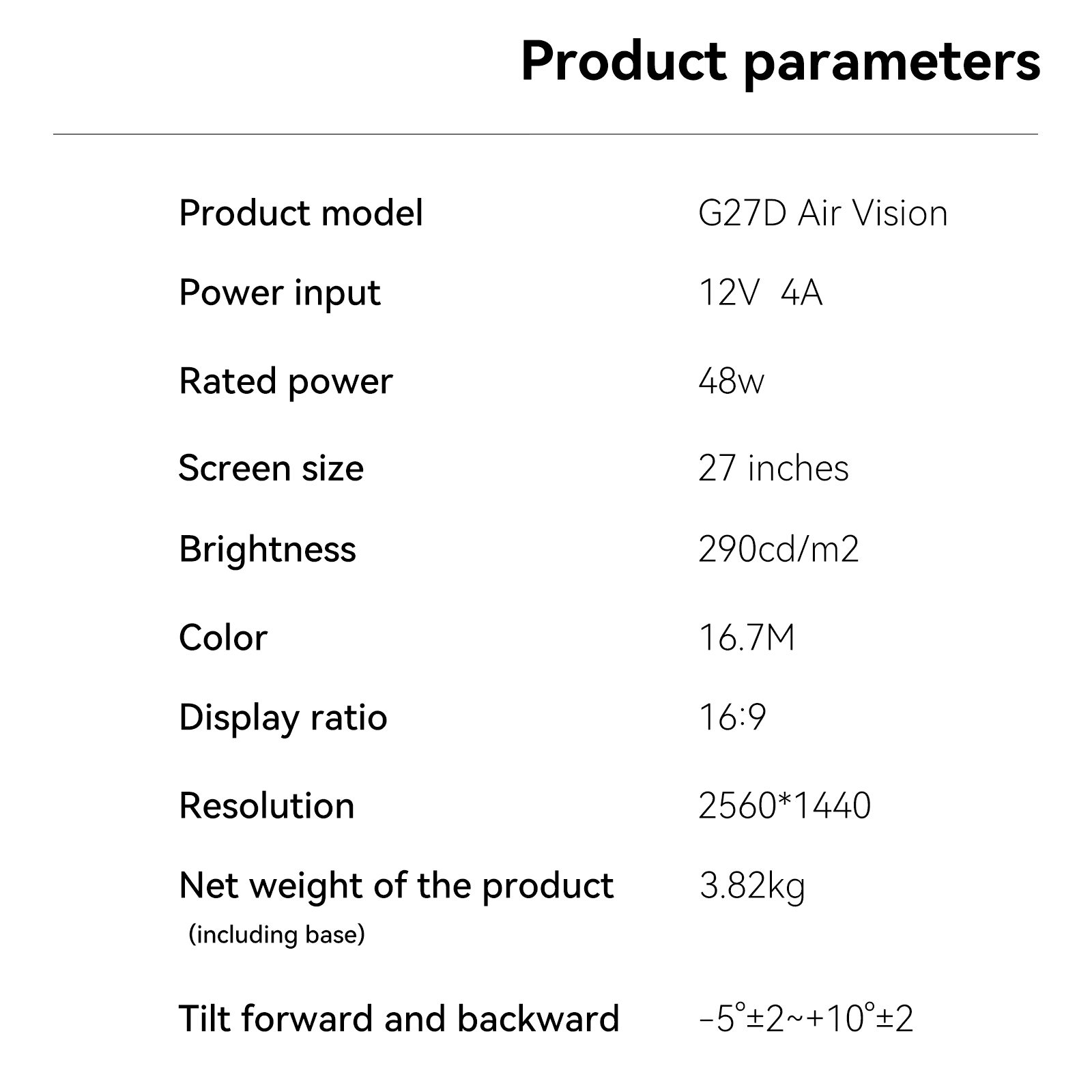 Reletech 100Hz Gaming Monitor G27D Air Vision - Reletech AI Vision
