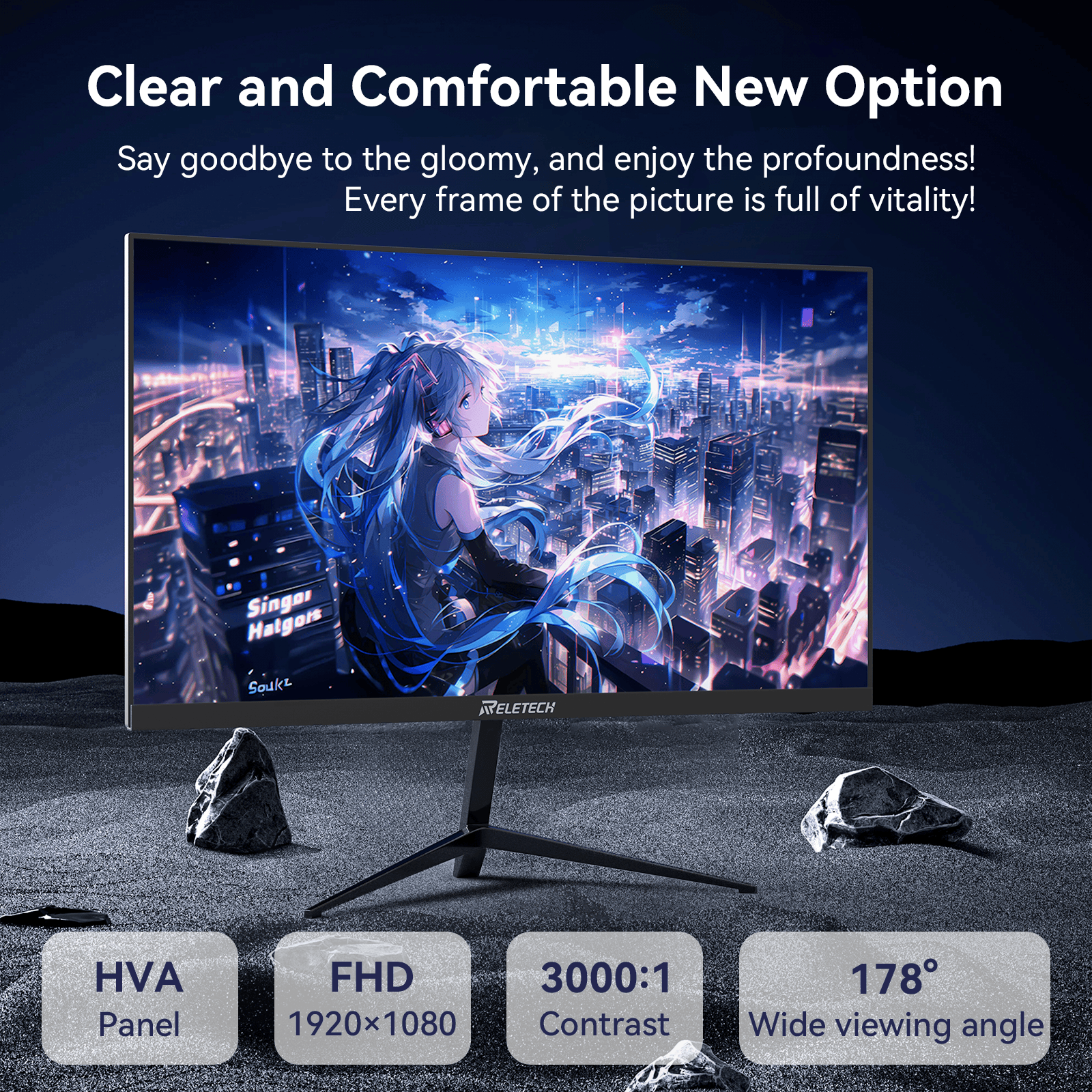 Reletech 100Hz Gaming Monitor L25K60 - Reletech AI Vision