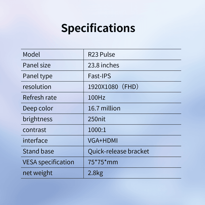 Reletech 100Hz Gaming Monitor R23 Pulse - Reletech AI Vision