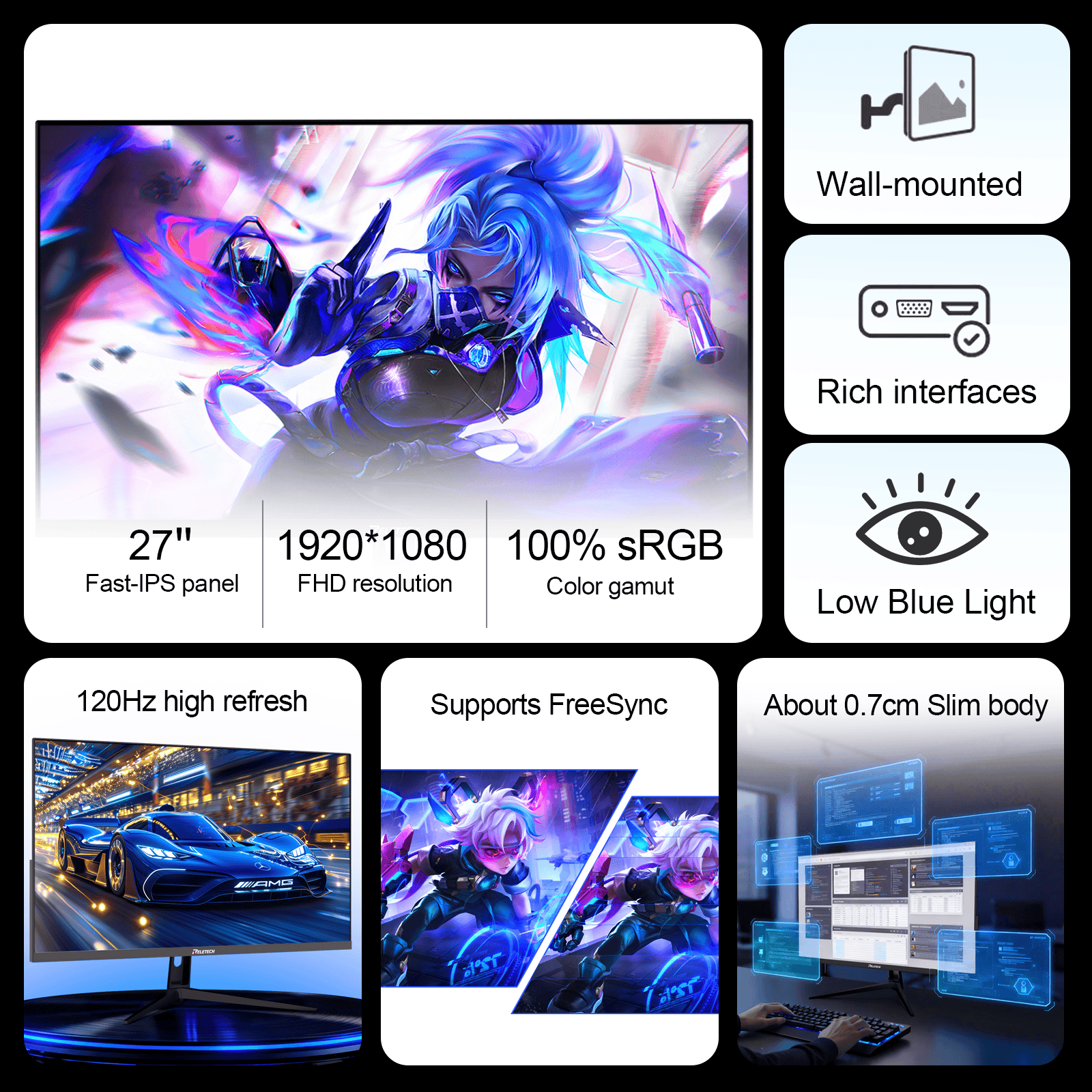 Reletech 120Hz Monitor R27 Velo - Reletech AI Vision