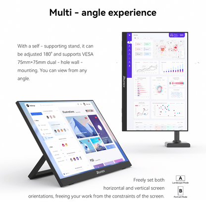 Reletech 144Hz QHD Portable Monitor M16 Pro - Reletech AI Vision