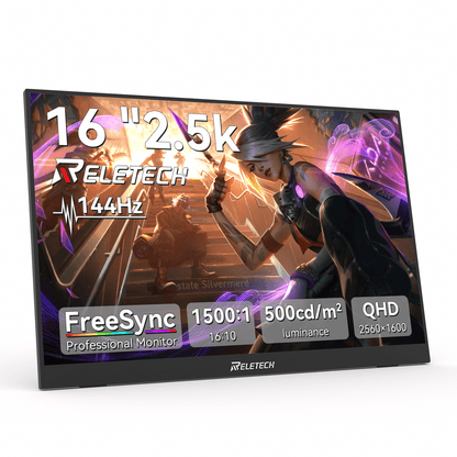 Reletech 144Hz QHD Portable Monitor M16 Pro - Reletech AI Vision