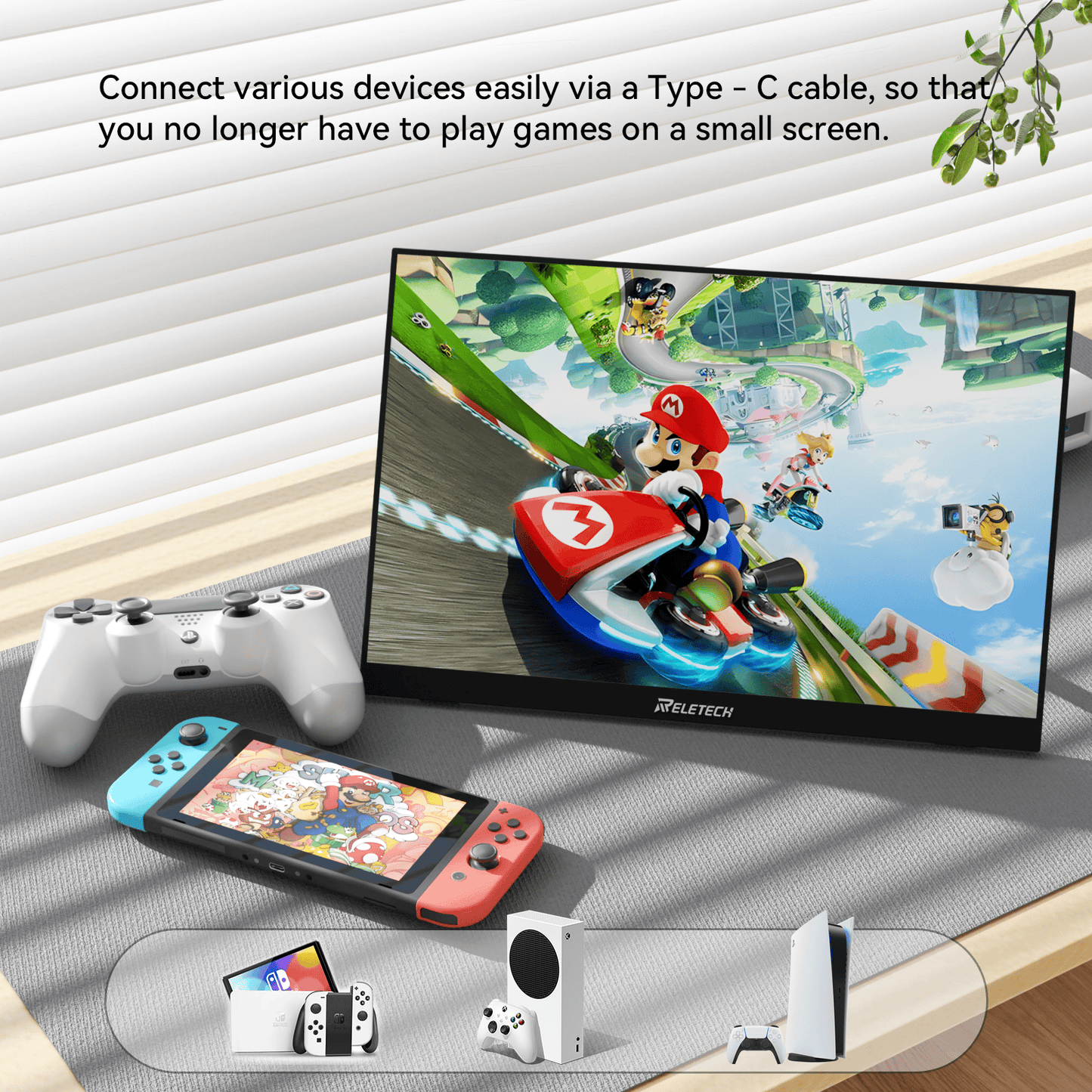 Reletech 144Hz QHD Portable Monitor M16 Pro - Reletech AI Vision