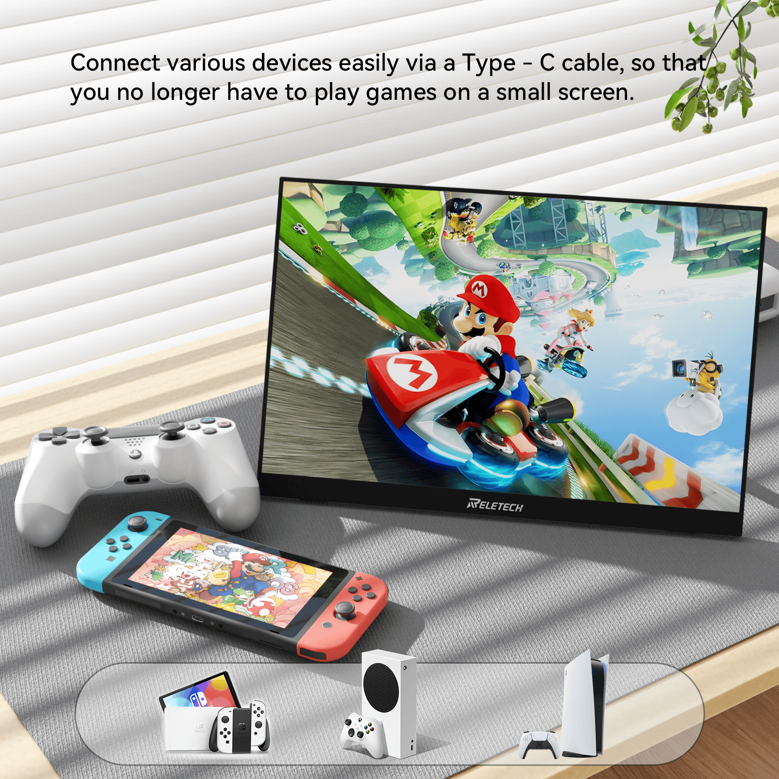 Reletech 144Hz QHD Portable Monitor M16 Pro - Reletech AI Vision