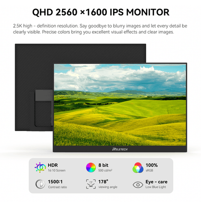 Reletech 144Hz QHD Portable Monitor M16 Pro - Reletech AI Vision