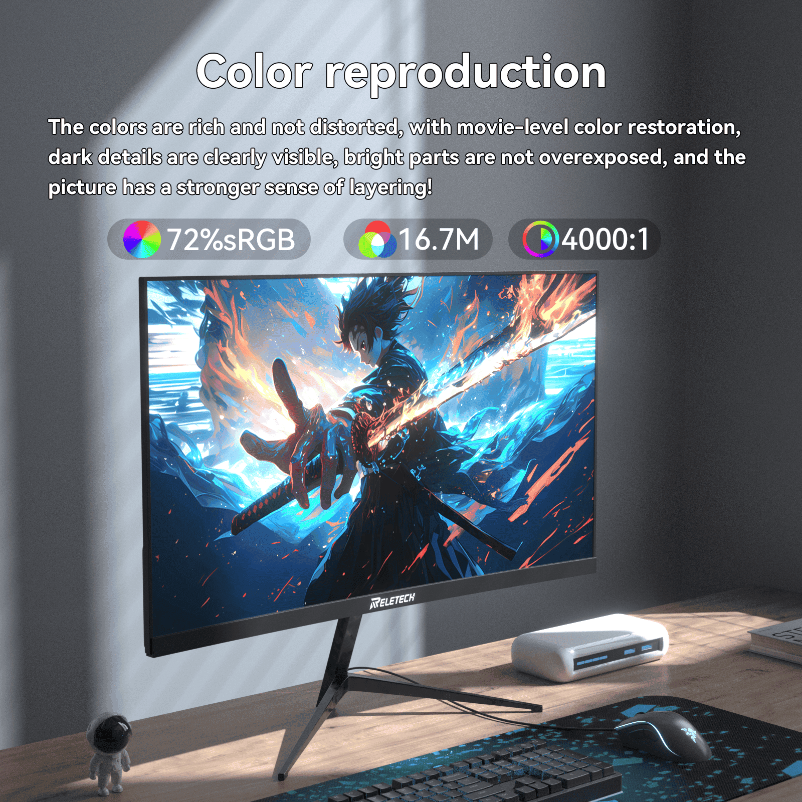 Reletech 180Hz Gaming Monitor G25F180 - Reletech AI Vision