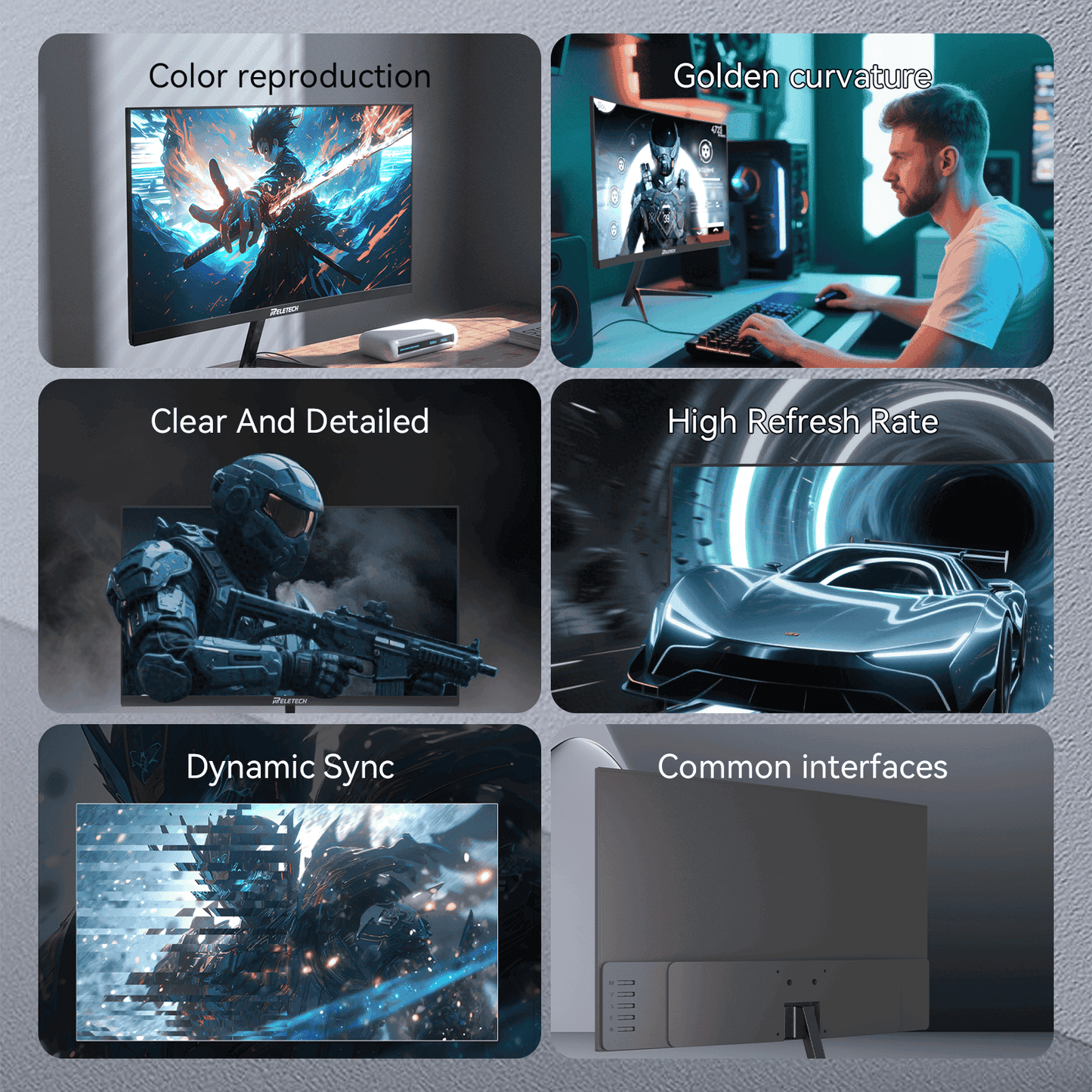 Reletech 180Hz Gaming Monitor G25F180 - Reletech AI Vision