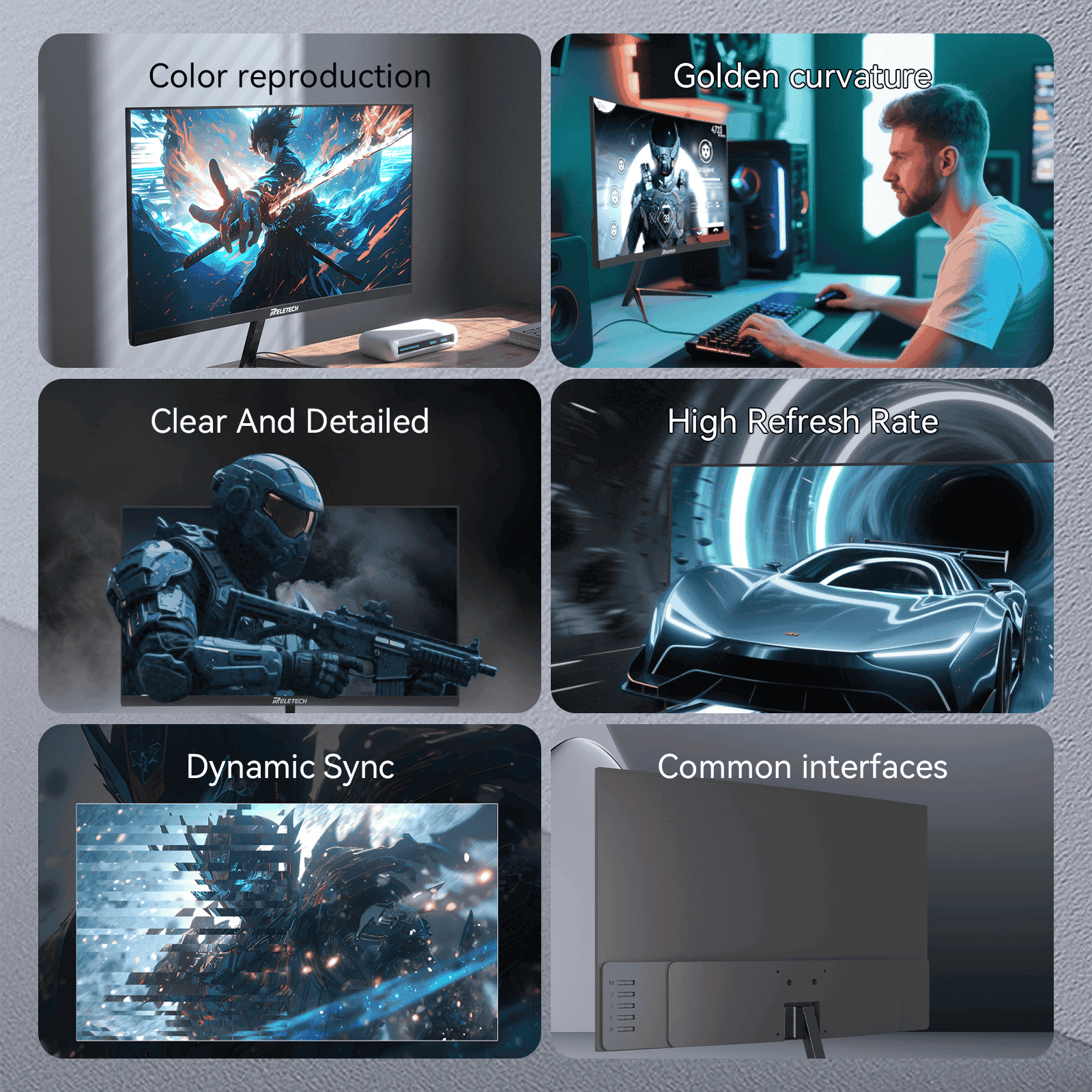 Reletech 180Hz Gaming Monitor G25F180 - Reletech AI Vision