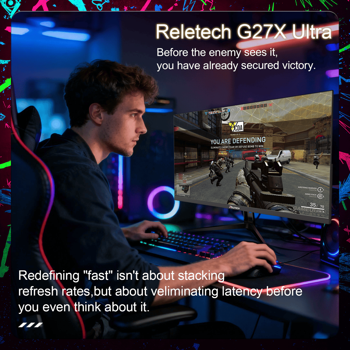 Reletech 2K 300Hz Gaming Monitor G27X Ultra - Reletech AI Vision