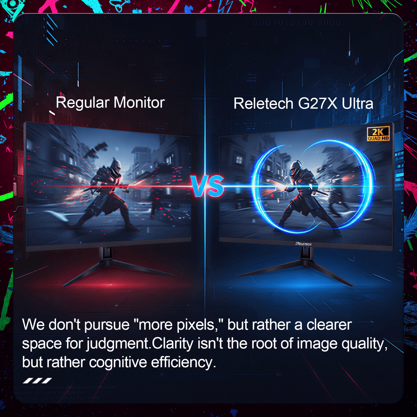 Reletech 2K 300Hz Gaming Monitor G27X Ultra - Reletech AI Vision
