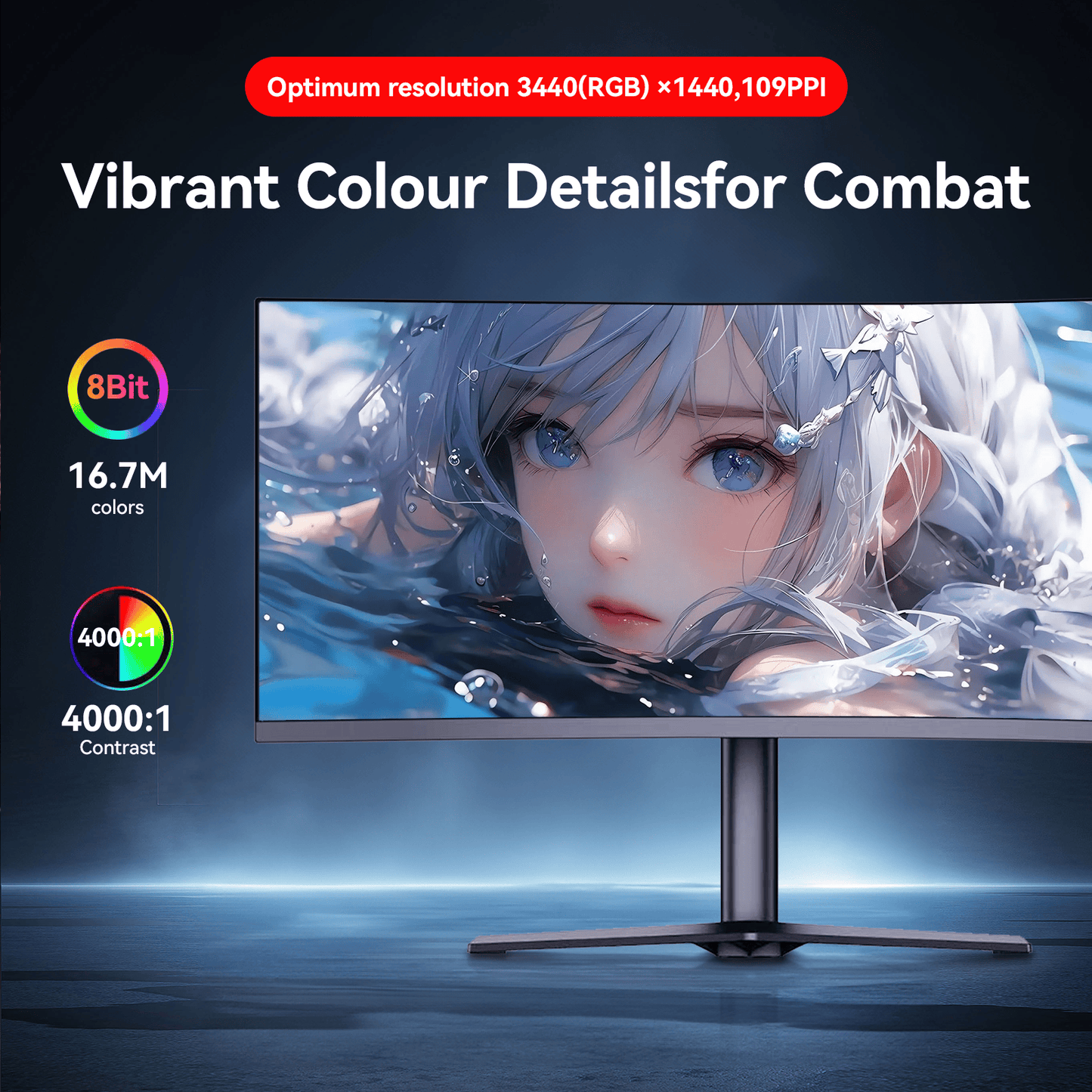 Reletech 4K 165Hz Gaming Monitor G34WQ - Reletech AI Vision
