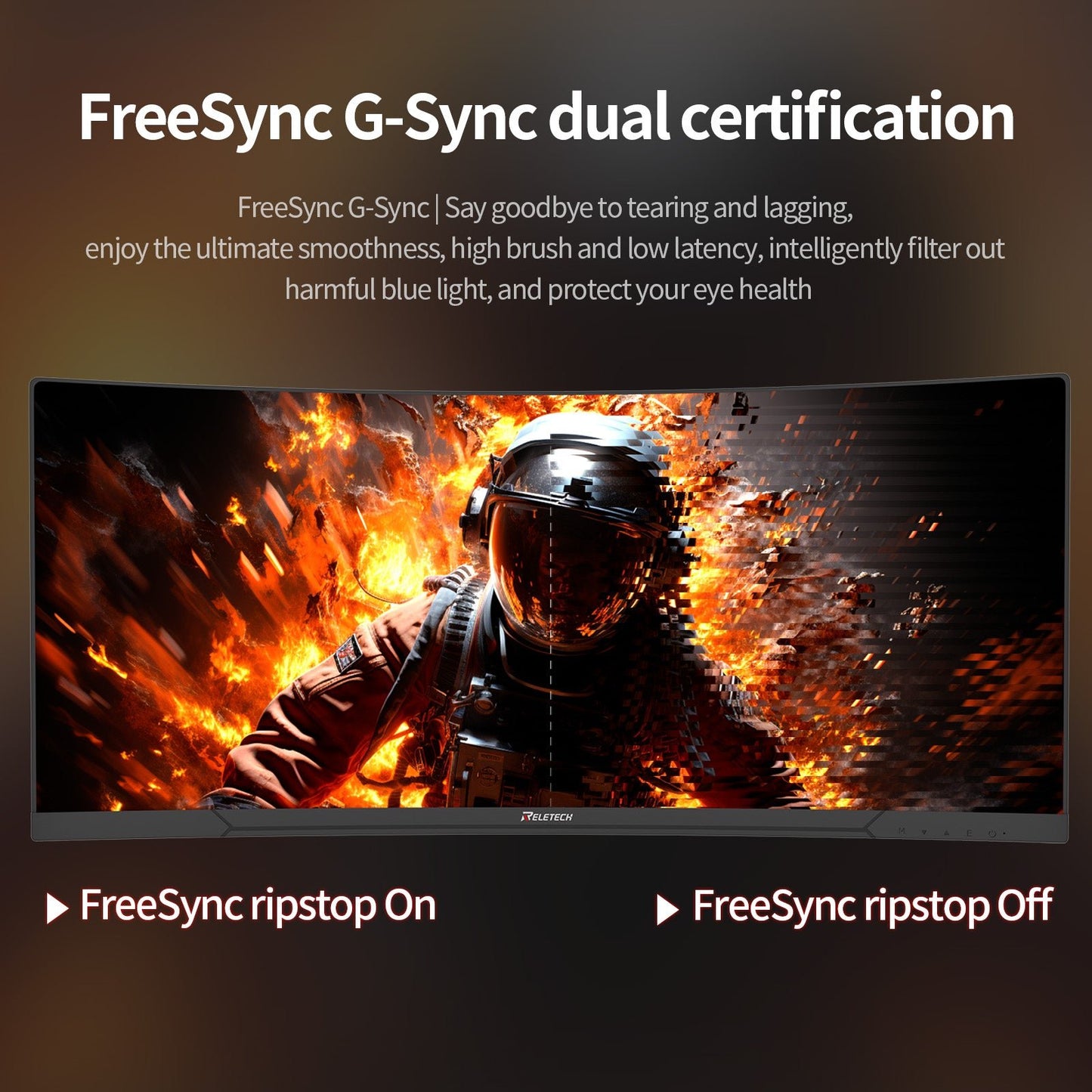 Reletech 4K 165Hz Gaming Monitor R34V Horizon - Reletech AI Vision