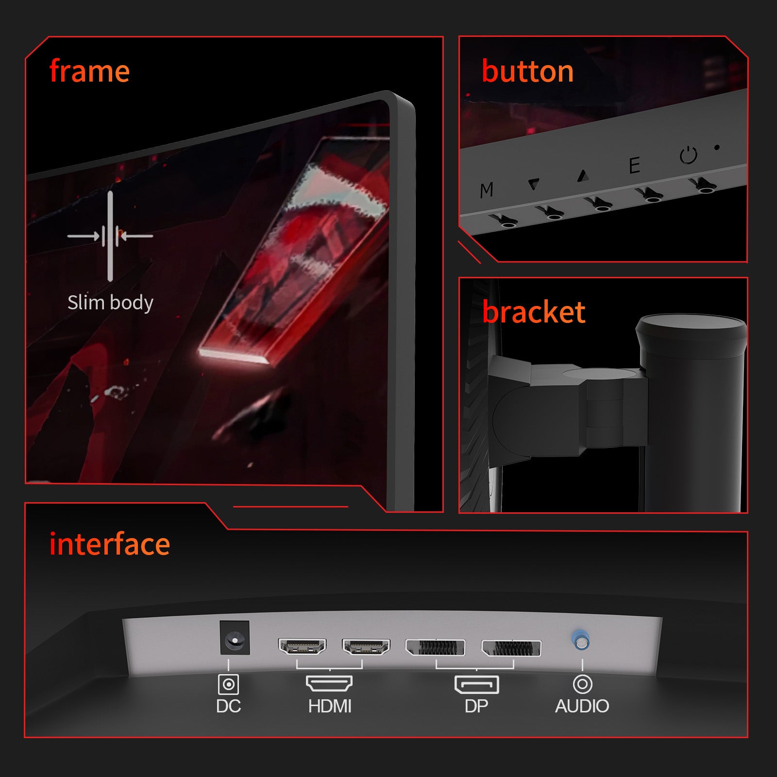 Reletech ‌Ultra-wide 2K 180Hz Gaming Monitor R34V Horizon
