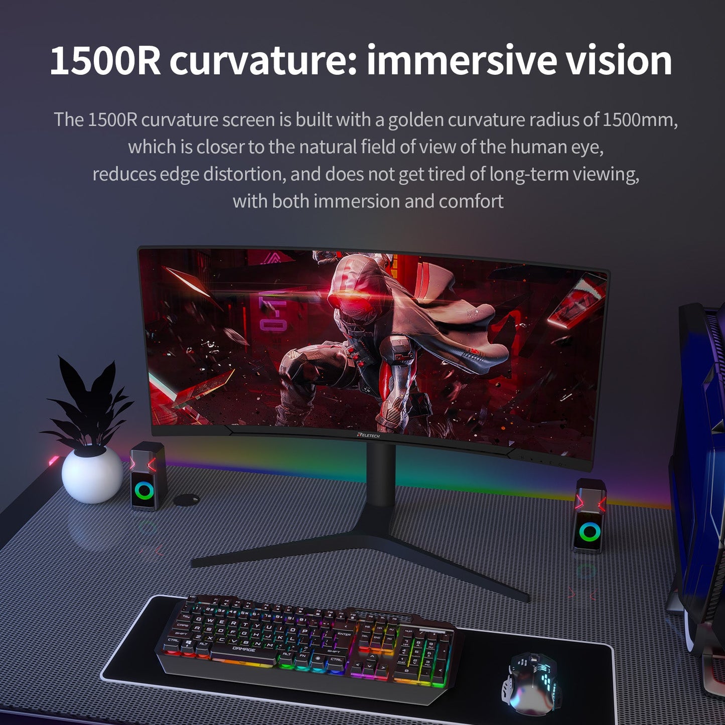 Reletech 4K 165Hz Gaming Monitor R34V Horizon - Reletech AI Vision