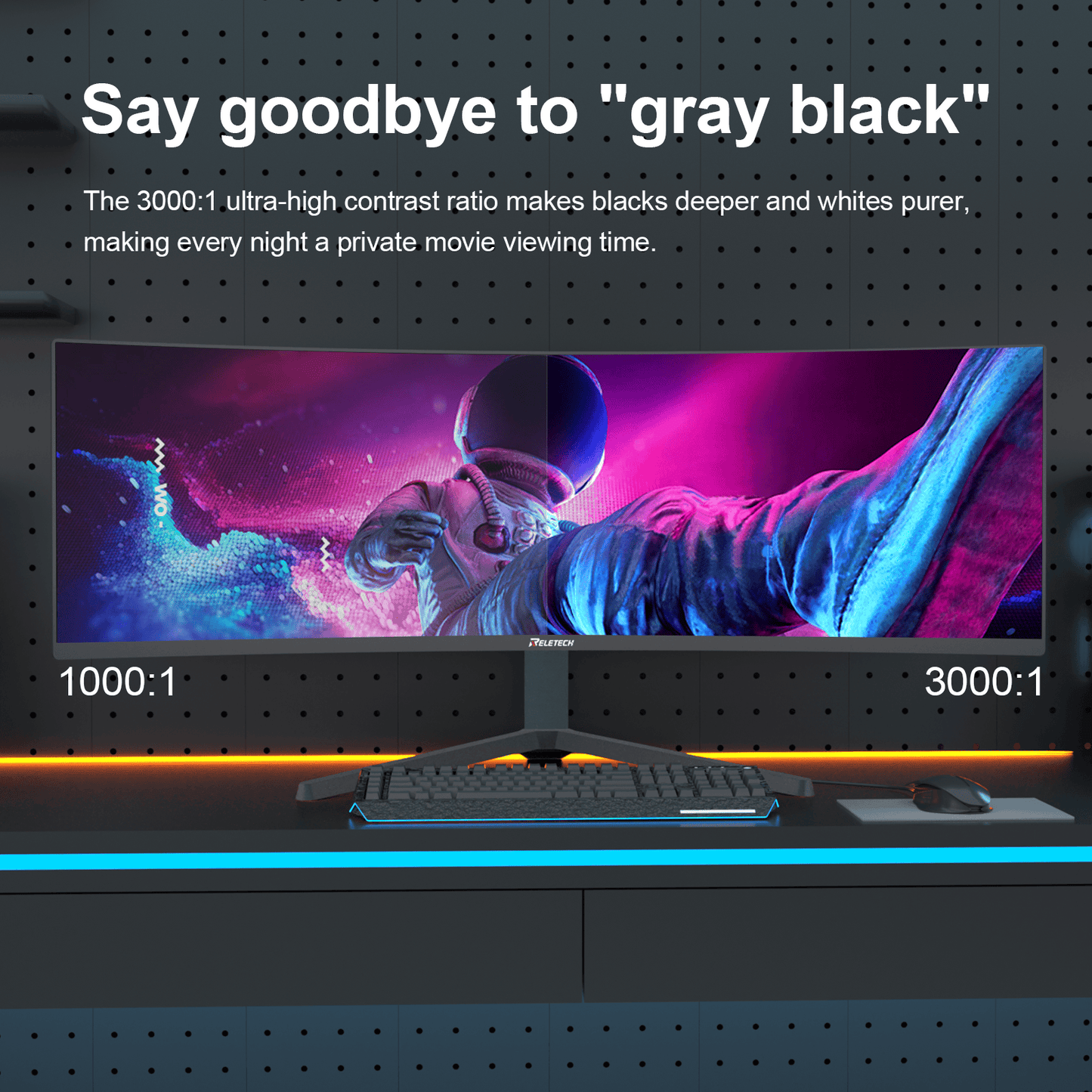 Reletech 4K 165Hz Gaming Monitor R49BVR Raptor - Reletech AI Vision