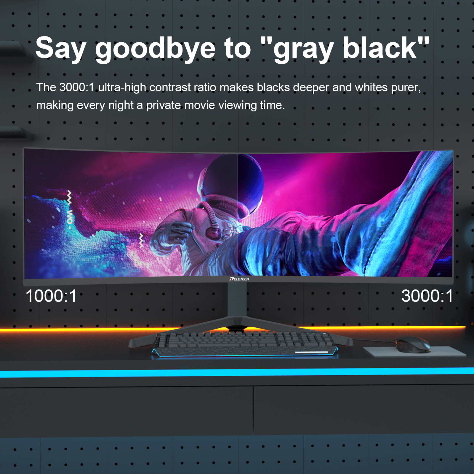 Reletech 4K 165Hz Gaming Monitor R49BVR Raptor - Reletech AI Vision