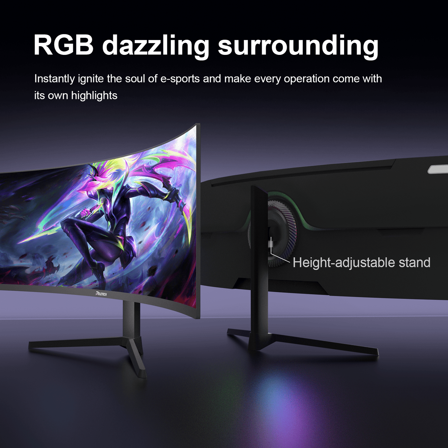 Reletech 4K 165Hz Gaming Monitor R49BVR Raptor - Reletech AI Vision