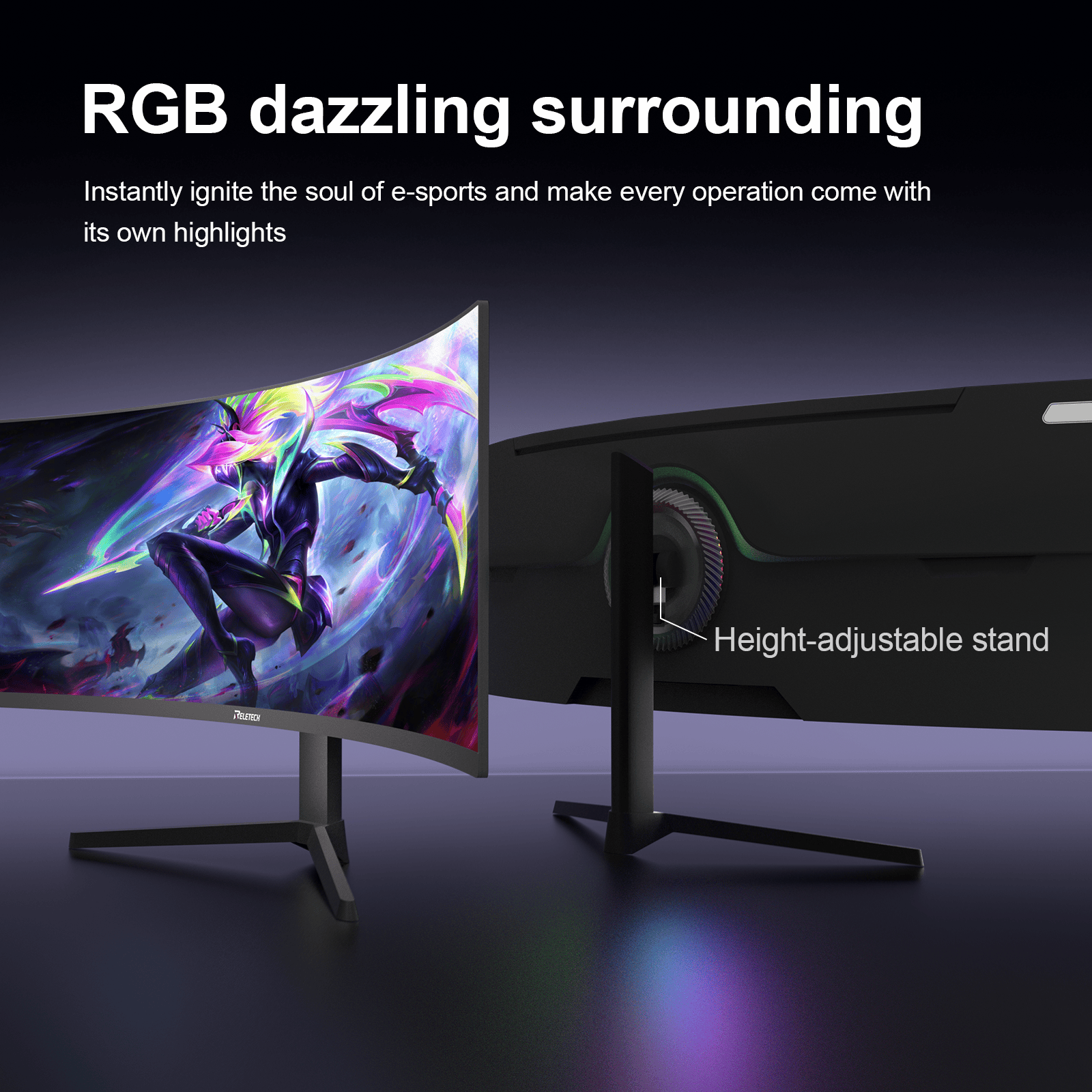 Reletech 4K 165Hz Gaming Monitor R49BVR Raptor - Reletech AI Vision