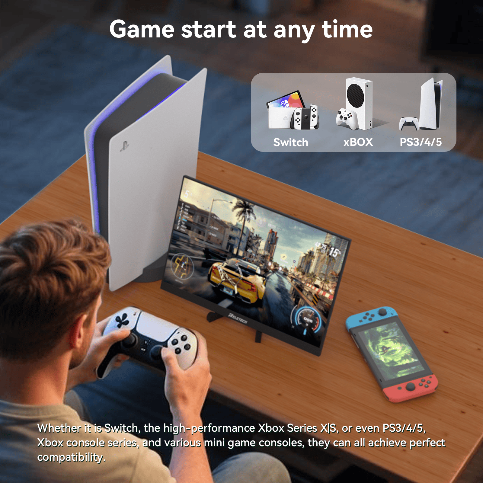 Reletech 60Hz FHD Portable Monitor M16 Lite - Reletech AI Vision