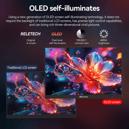 Reletech 60Hz OLED Portable Monitor M13OL - Reletech AI Vision