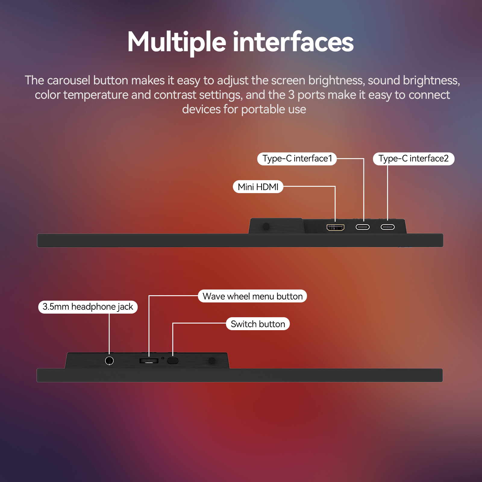 Reletech 60Hz OLED Portable Monitor M13OL - Reletech AI Vision