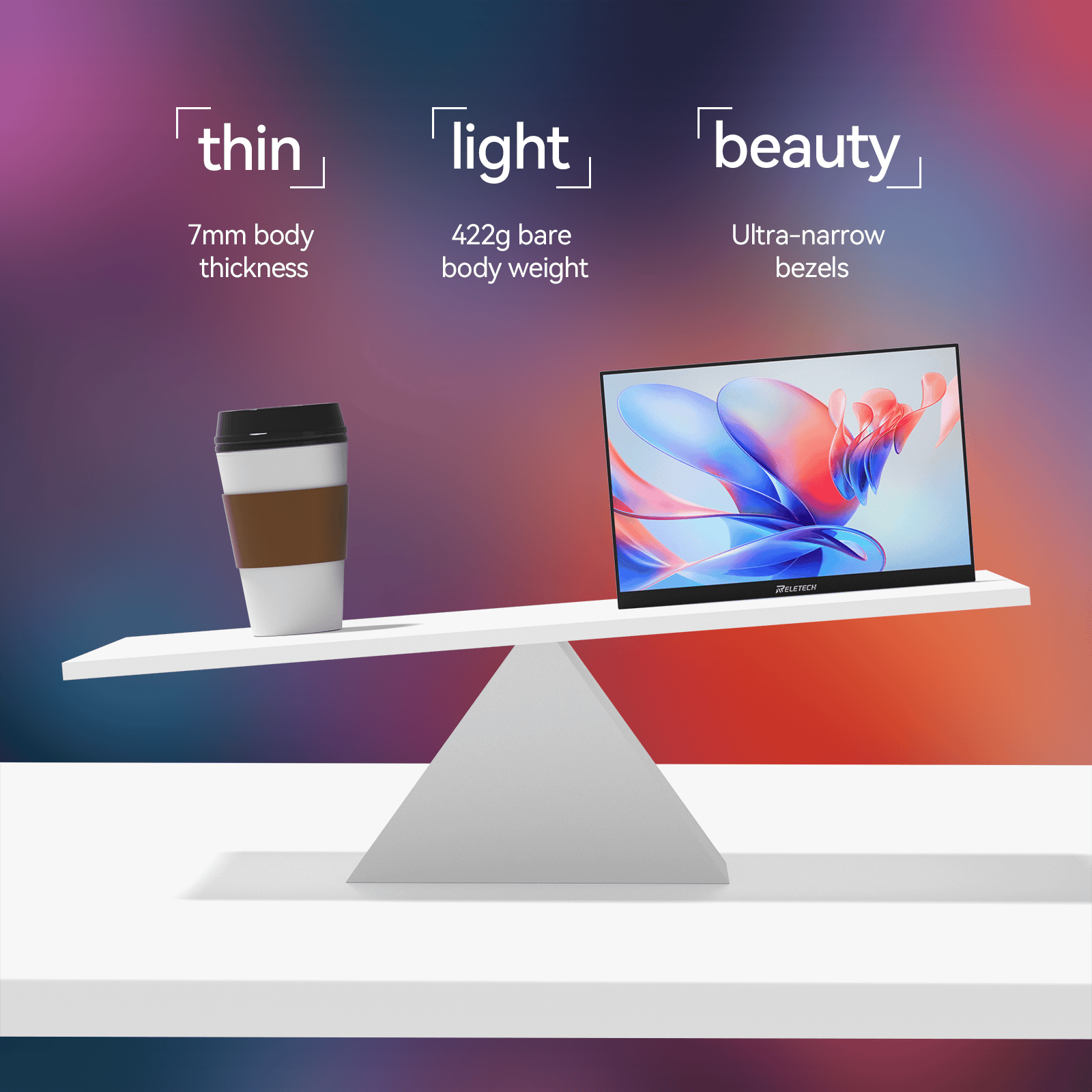 Reletech 60Hz OLED Portable Monitor M13OL - Reletech AI Vision