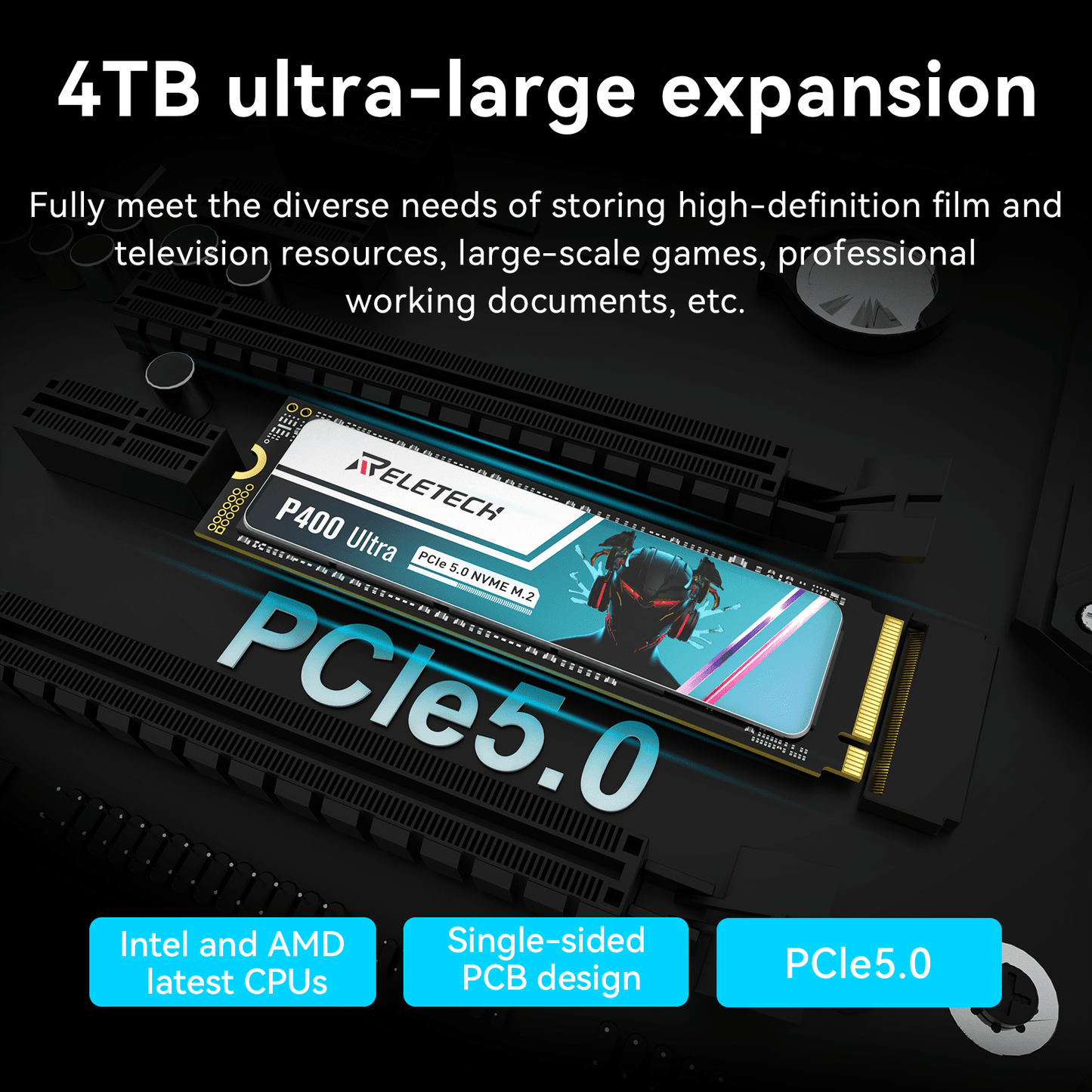 Reletech P400 Ultra PCIe Gen5x4 NVMe SSD - Reletech AI Vision