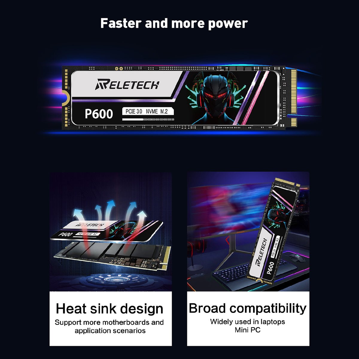 Reletech P600 M.2 2280 PCIe Gen 3x4 NVMe SSD - Reletech AI Vision