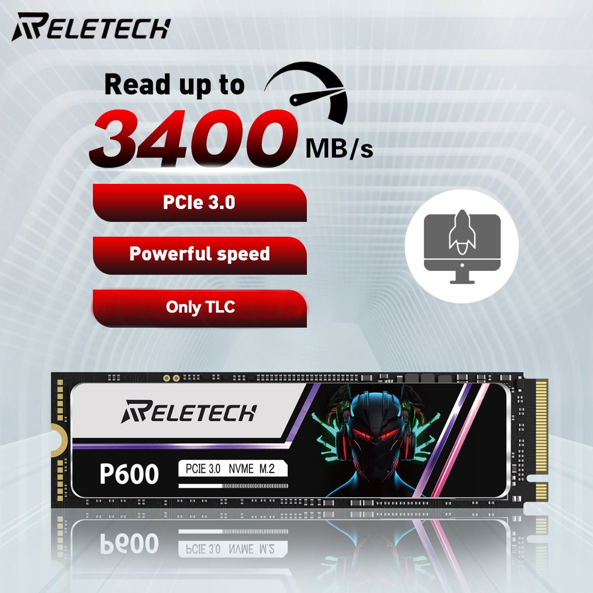 Reletech P600 M.2 2280 PCIe Gen 3x4 NVMe SSD - Reletech AI Vision