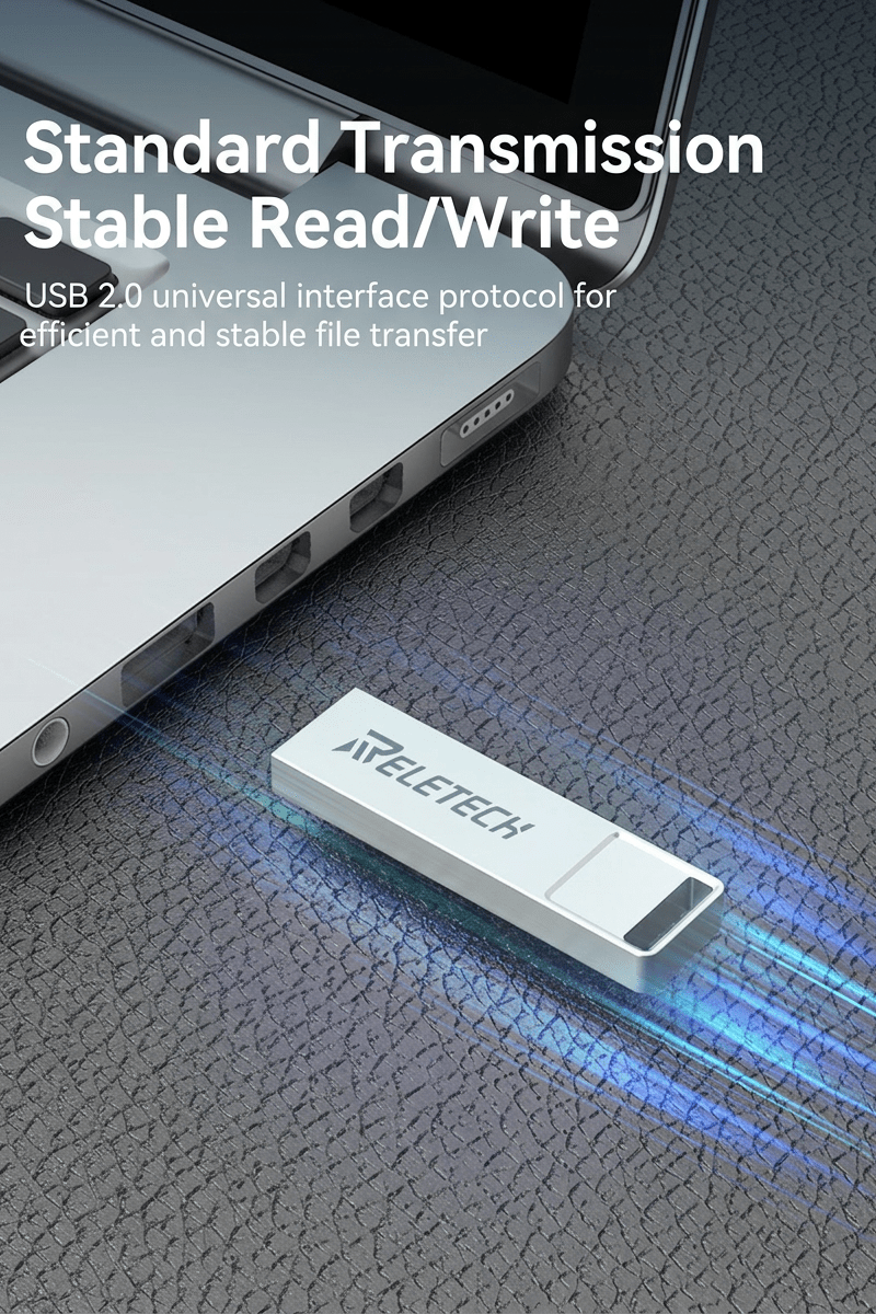 T2 Silver Metal Car USB2.0 Drive - Reletech AI Vision