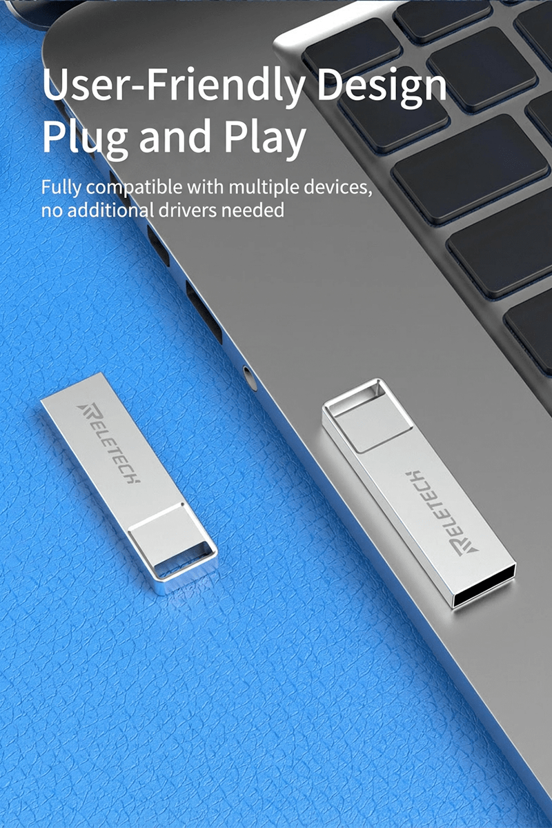 T2 Silver Metal Car USB2.0 Drive - Reletech AI Vision
