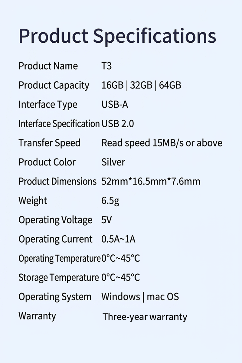 T3 Business Mini USB2.0 Flash Drive - Reletech AI Vision