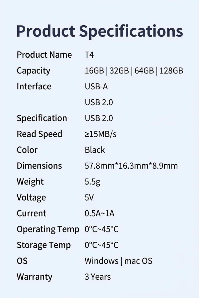 T4 Simple Household USB2.0 Drive - Reletech AI Vision