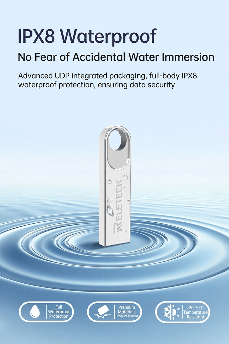 T5 Waterproof Metal USB2.0 Flash Drive - Reletech AI Vision
