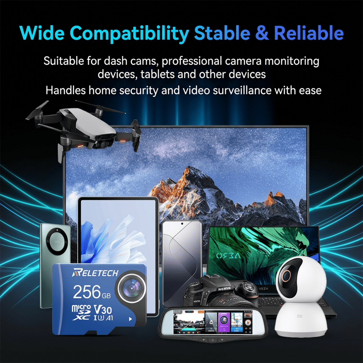 U3 V30 A1 Blue Universal Car TF Card - Reletech AI Vision