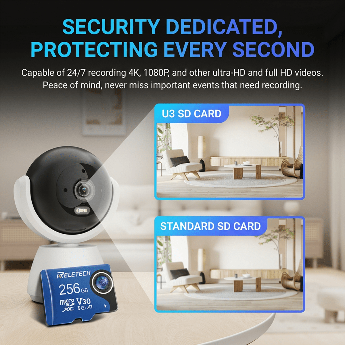 U3 V30 A1 Blue Universal Car TF Card - Reletech AI Vision