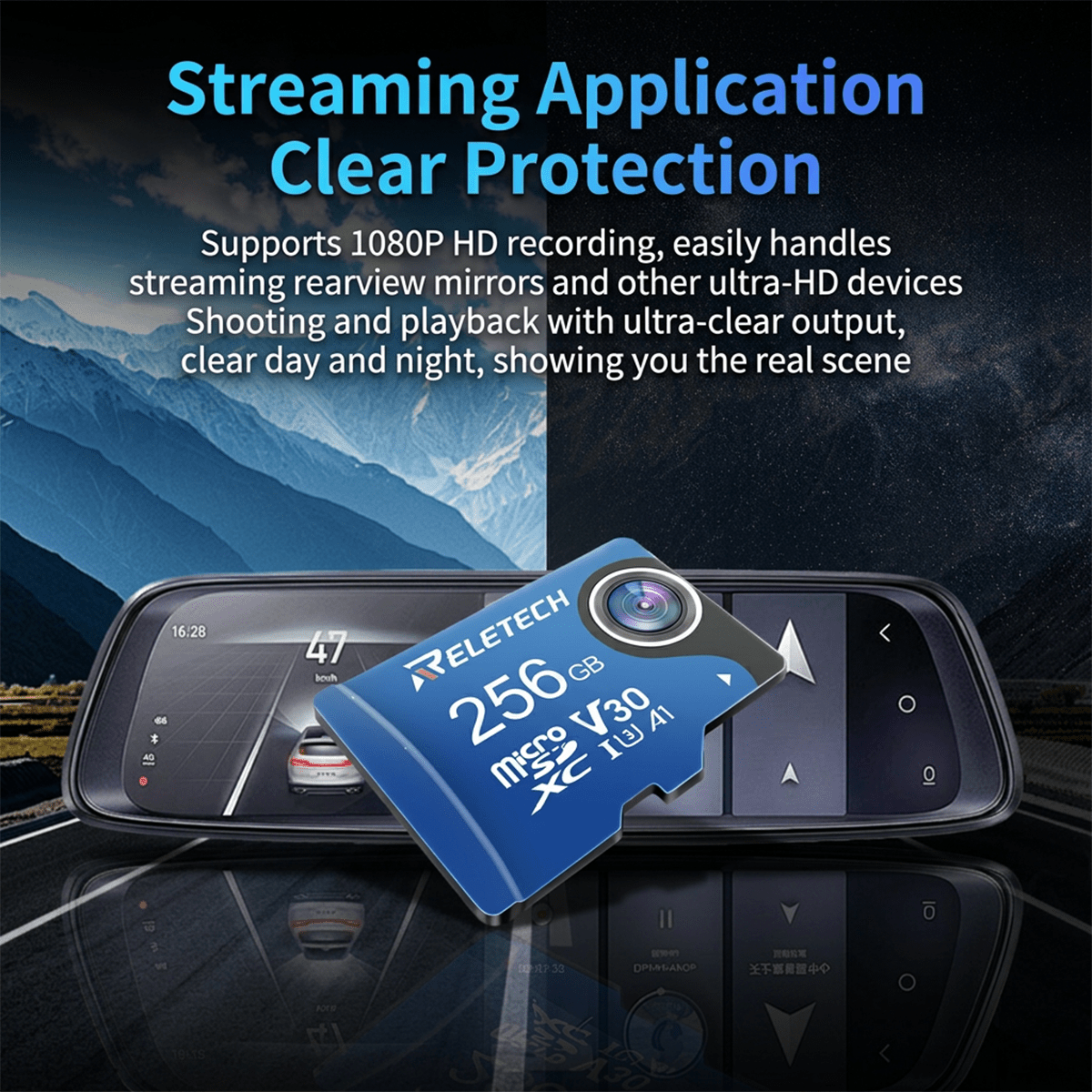 U3 V30 A1 Blue Universal Car TF Card - Reletech AI Vision
