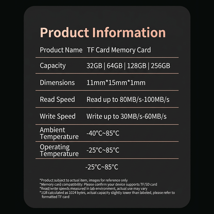U3 V30 A1 TF Card For Camera Pink - Reletech AI Vision