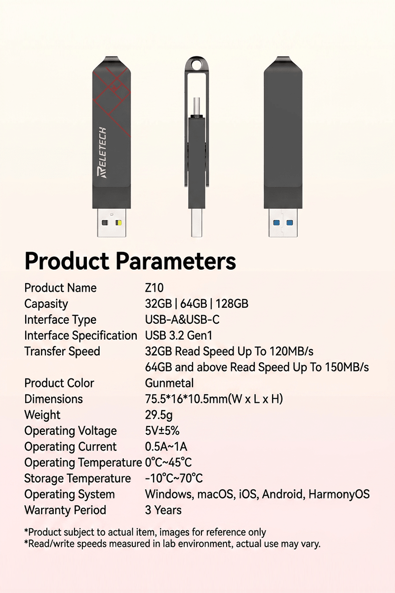 Z10 Type - C USB3.2 Phone Backup Drive - Reletech AI Vision